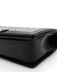 Grained Calfskin Quilted New Medium Boy Flap Black