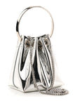 Metallic Patent Bon Bon Bag Silver