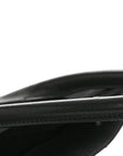 Linen Calfskin Rive Gauche North South Tote Black