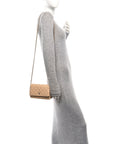 Caviar Quilted Wallet on Chain WOC Beige