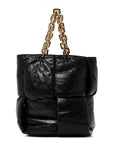 Calfskin Maxi Intrecciato Puffy Chain Tote Bag Fondente