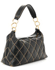 Calfskin Wild Stitch Hobo Black