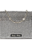 Nappa Crystal Starlight Mini Clutch Bag Black