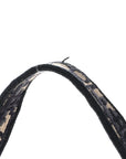 Oblique Embroidered Saddle Bag Blue