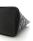 Caviar Quilted Medallion Tote Black