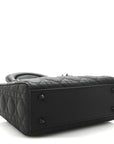 Ultra Matte Calfskin Cannage Small My ABCD1OR Lady D1OR Black
