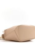Calfskin Mini Puzzle Edge Bag Soft White Paper Craft