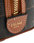 Triomphe Canvas Calfskin Mini Boston Bag Tan