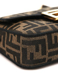 Fabric Jacquard FF 1974 Mini Baguette Tobacco Moro Black