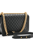 Caviar Quilted New Medium Boy Flap Black