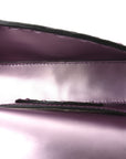 Metallic Cuoio Roma Sellerissima Nappa Sintetica Tape Stitch Mini Baguette Rosa Placca Argento