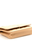 Caviar Quilted Wallet on Chain WOC Beige