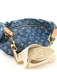 Monogram Denim High Rise Bumbag Blue