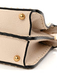 Cuoio Roma Sellerissima Nappa Sintetica Tape Stitch Small Peekaboo I SEE U Satchel Camelia