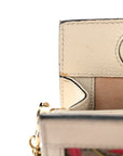GG Supreme Monogram Flora Web Small Ophidia Chain Shoulder Bag White