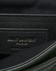 Crinkled Calfskin Matelasse Monogram Baby Niki Chain Satchel Dark Green