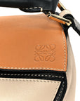 Calfskin Small Puzzle Bag Amber Light Oat Black