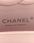Lambskin Quilted Medium Double Flap Light Pink