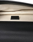 Dollar Calfskin Enamel Small Dionysus Shoulder Bag Black Electric Blue