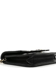 Caviar Quilted Mini Clutch With Chain Black