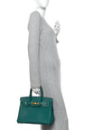 Epsom Birkin 30 Malachite