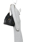Caviar Quilted Medium CHNL 25 Handbag Black