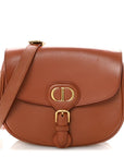 Box Calfskin Medium Bobby Flap Dark Tan