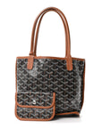Goyardine Reversible Mini Anjou Black Gold