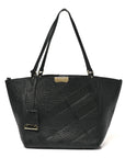 Heritage Grain Check Embossed Medium Dewsbury Tote Black