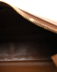 Vitello Daino Soft Zippered Hobo Shoulder Bag Caramel