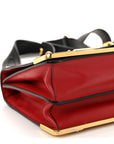 City Calfskin Saffiano Cahier Bag Fuoco Black