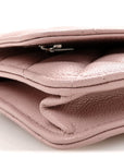 Caviar Quilted Wallet on Chain WOC Light Pink
