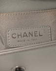 Calfskin Quilted Small Boy Flap Grey