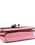 Moon Calfskin Web Medium Dionysus Bamboo Top Handle Bag Sugar Pink Blue Agata Hibiscus Red