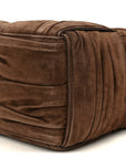 Suede Foulard Intrecciato Small Arco Tote Brownie