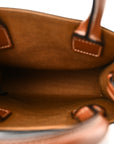 Triomphe Canvas Calfskin Mini Vertical Cabas Tan