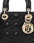 Lambskin Cannage Small My ABCD1OR Lady D1OR Black