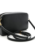 Grained Calfskin Caro Double Pouch Black