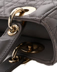 Lambskin Cannage Small Lady D1OR Grey