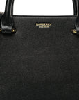 Calfskin Mega Check Small Banwell Tote Black