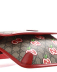 GG Supreme Monogram Apple Interlocking G Belt Bag Beige Multicolor Lobster Red