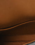 Canvas Calfskin Triomphe Mini Besace Tan