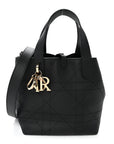 Smooth Calfskin Vintage Flat Macrocannage Small Toujours Vertical Tote Black