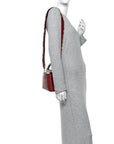 Taurillon Snakeskin Mini Capucines Burgundy