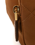 Re-Nylon Saffiano Stitched Re-Edition 1995 Chaine Drawstring Bucket Bag Brandy