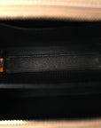 Caviar Quilted Small CC Filigree Vanity Case Beige Black