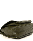 Crinkled Lambskin Matelasse Monogram Baby Niki Chain Satchel Seawood