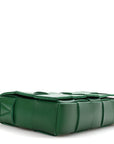 Lambskin Maxi Intrecciato Cassette Crossbody Bag Racing Green