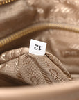 Glossy Calfskin Triangle Medium Bonnie Shoulder Bag Cameo
