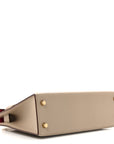 Chevre Mysore Horseshoe Mini Kelly Sellier 20 Gris Tourterelle Rose Mexico